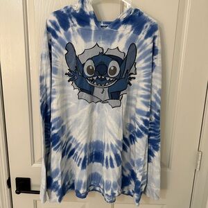 Lightweight Disney Stitch Tie Dye Hoodie